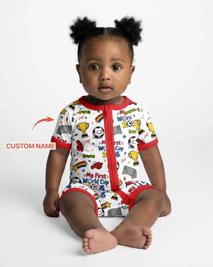 Plantilla PERSONALIZADA de Bambú Pijama Corto con Cremallera