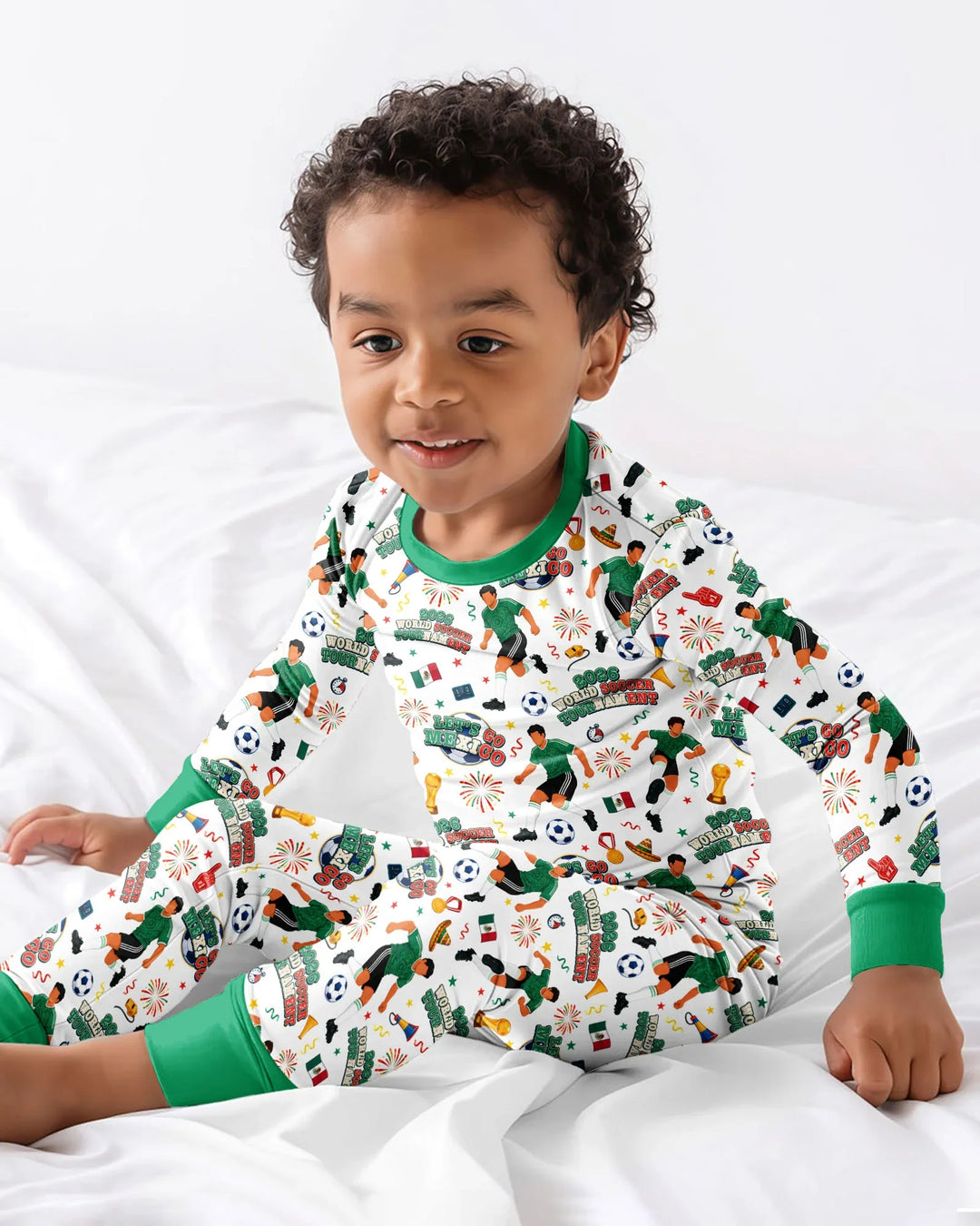 Conjunto de pijama de dos piezas de bambú con mangas largas, plantilla PERSONALIZADA