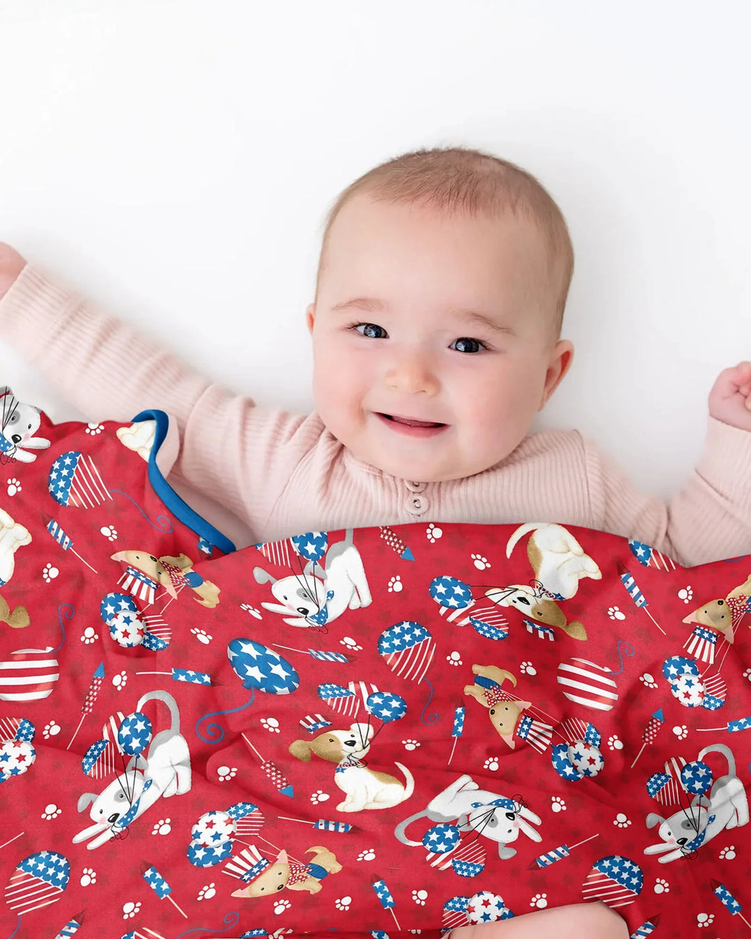 Red, White & Woof Family Matching Bamboo Blanket
