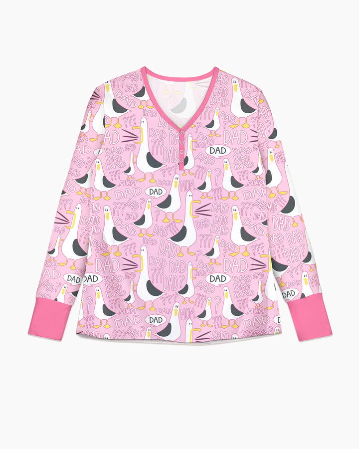 Funny Seagull DAD Bamboo Women Pajama Set