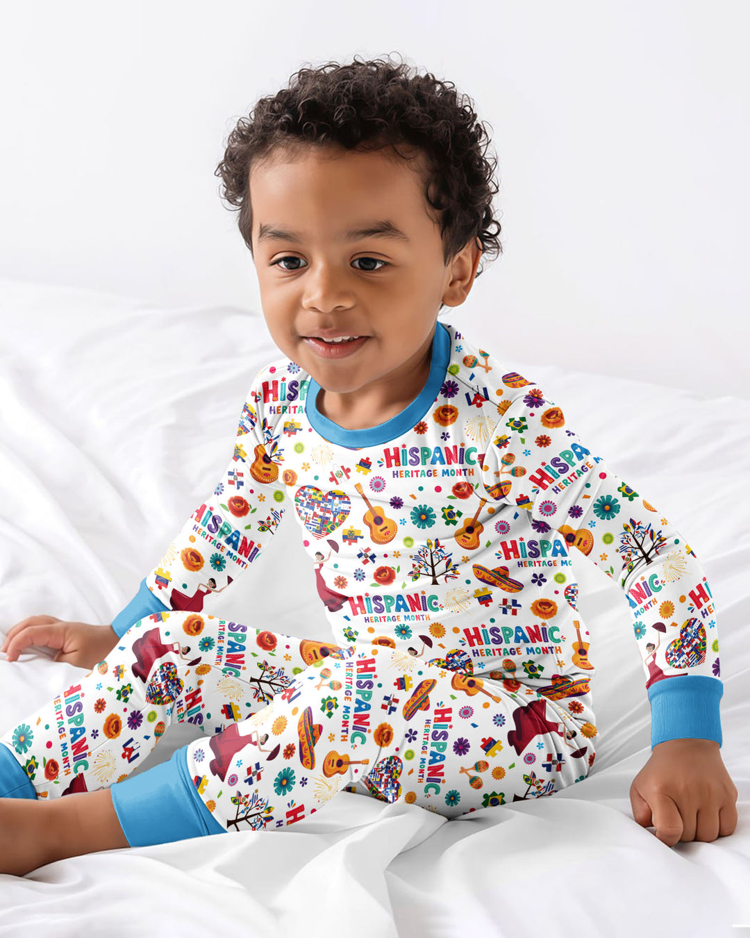 Fiesta Hispanic Heritage Month Bamboo Two Piece Long Sleeve Pajama Set