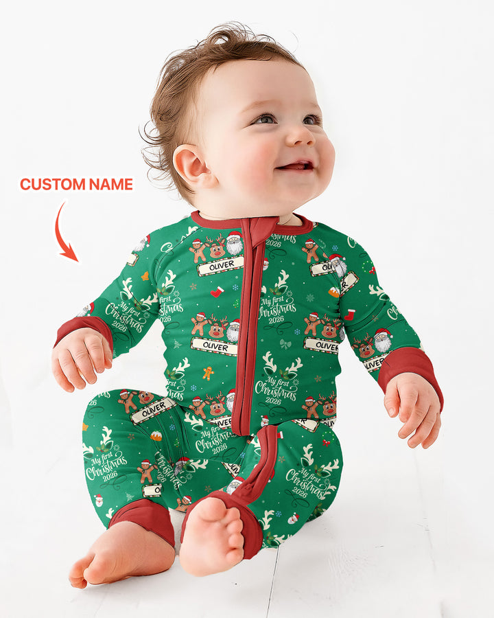 Custom Name Merry Christmas My Deer 2026 Bamboo Convertible Zippy