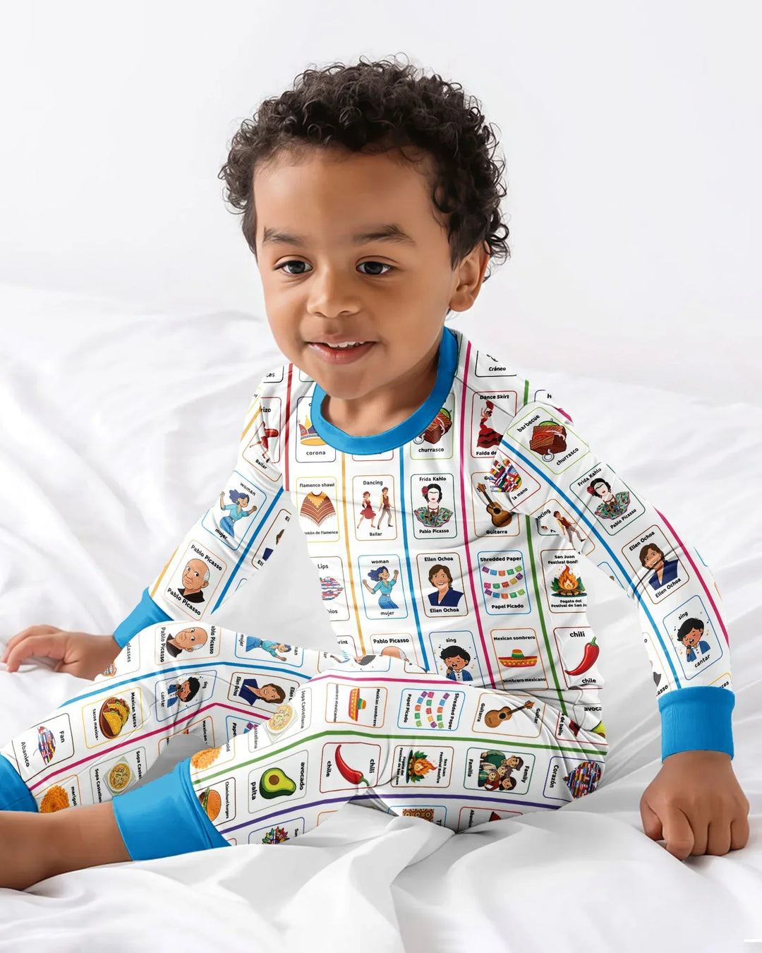 Lotería Hispanic Heritage Month Bamboo Two Piece Long Sleeve Pajama Set