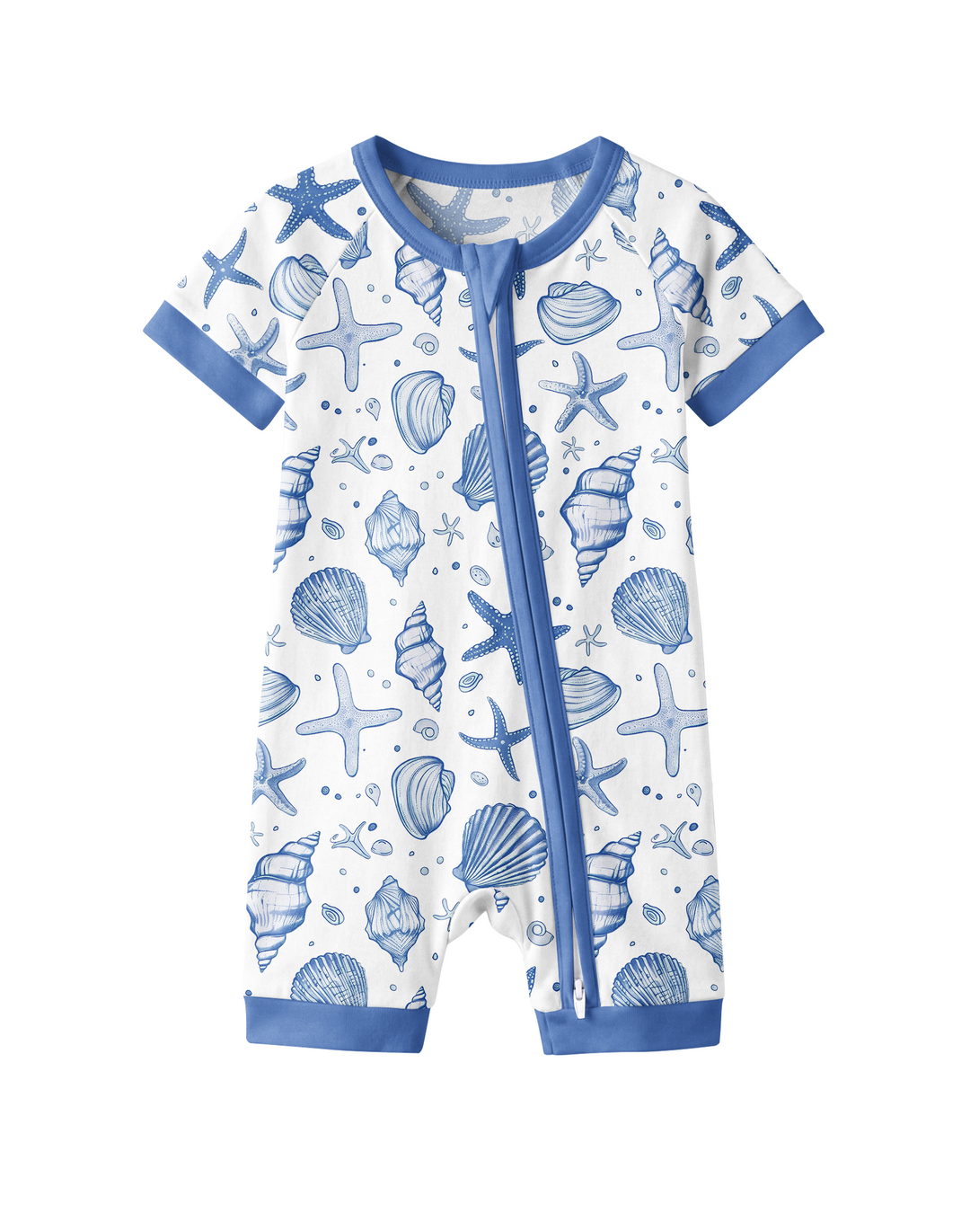 Coastal Charm Family Matching Bamboo Shorty Zippy