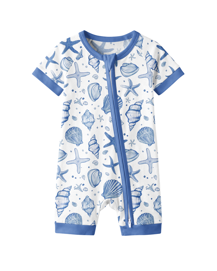 Coastal Charm Family Matching Bamboo Shorty Zippy