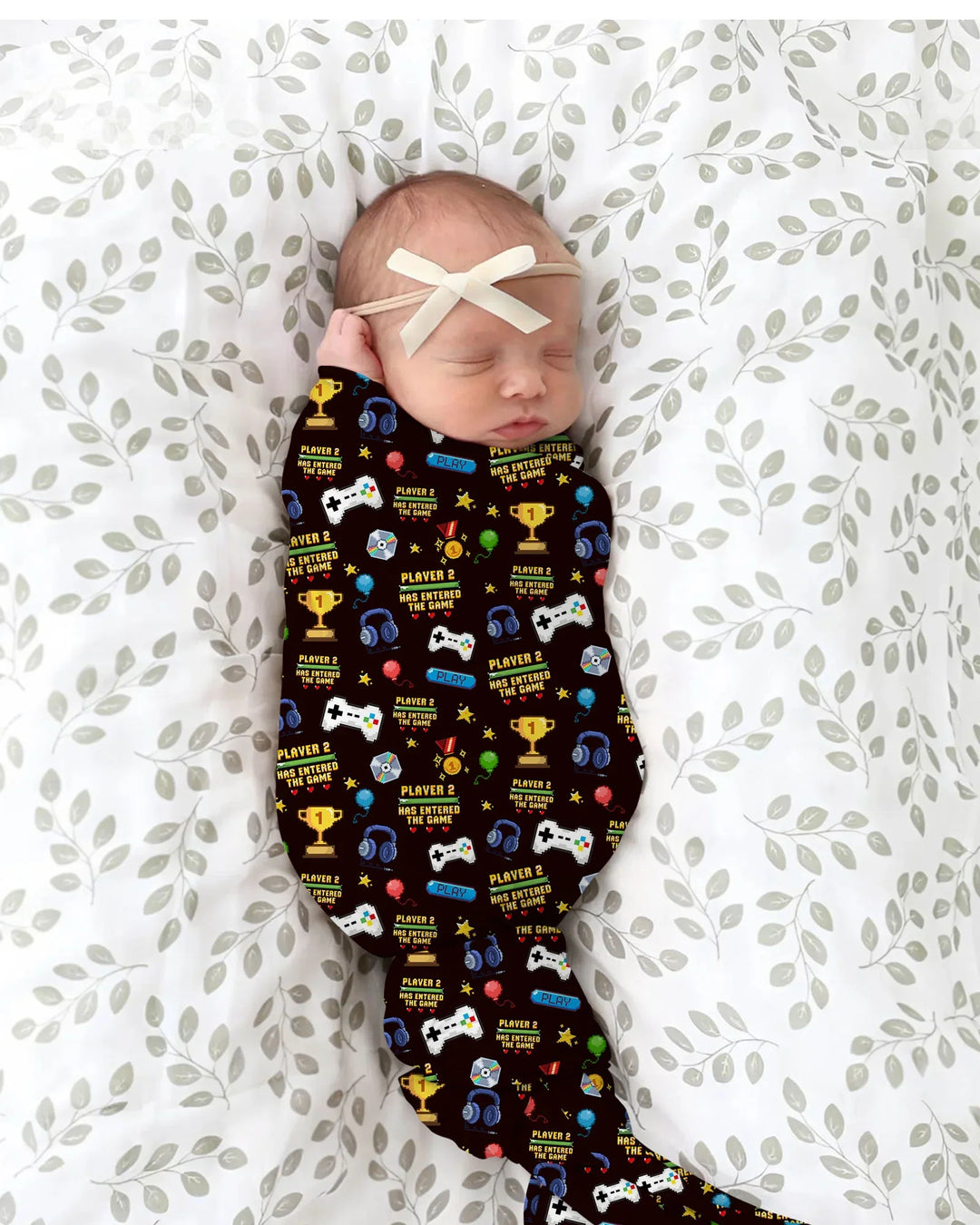 Leveled Up Daddy & Me Matching swaddle blanket