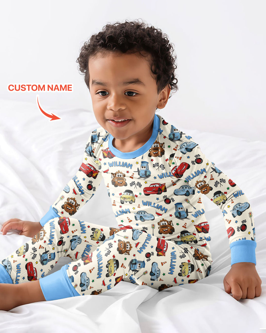 Car Movie Bamboo Two Piece Long Sleeve Pajama Set