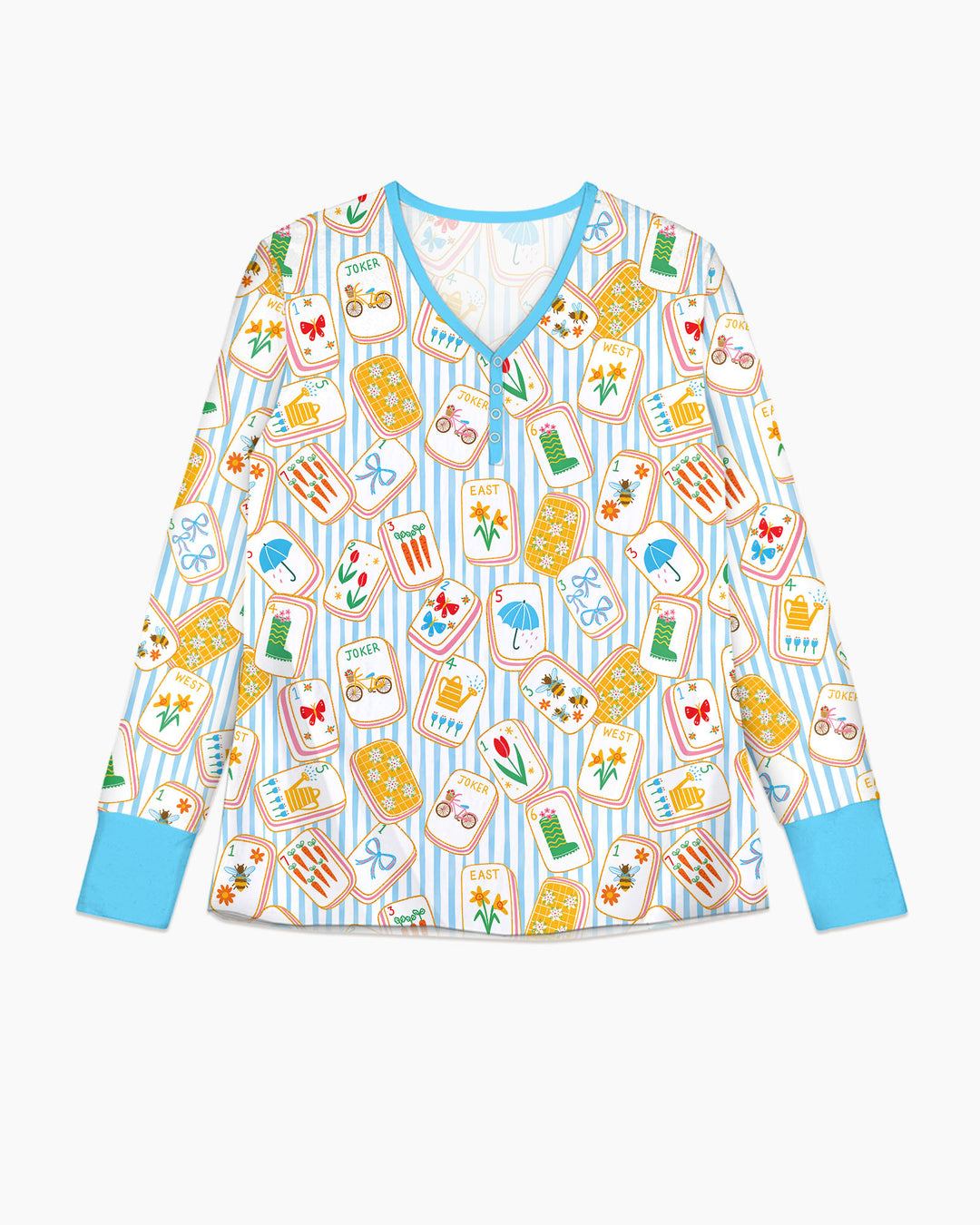 Mahjong Club Mommy & Me Matching Bamboo Women Pajama Set