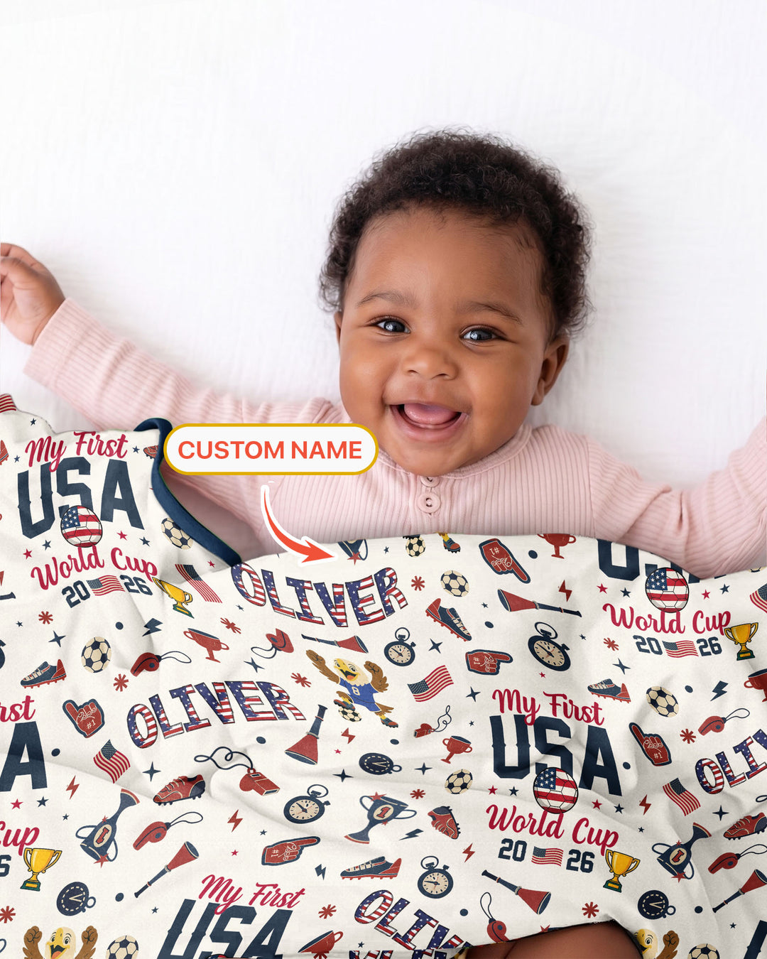 My First Soccer Cup 2026 Bamboo Blanket