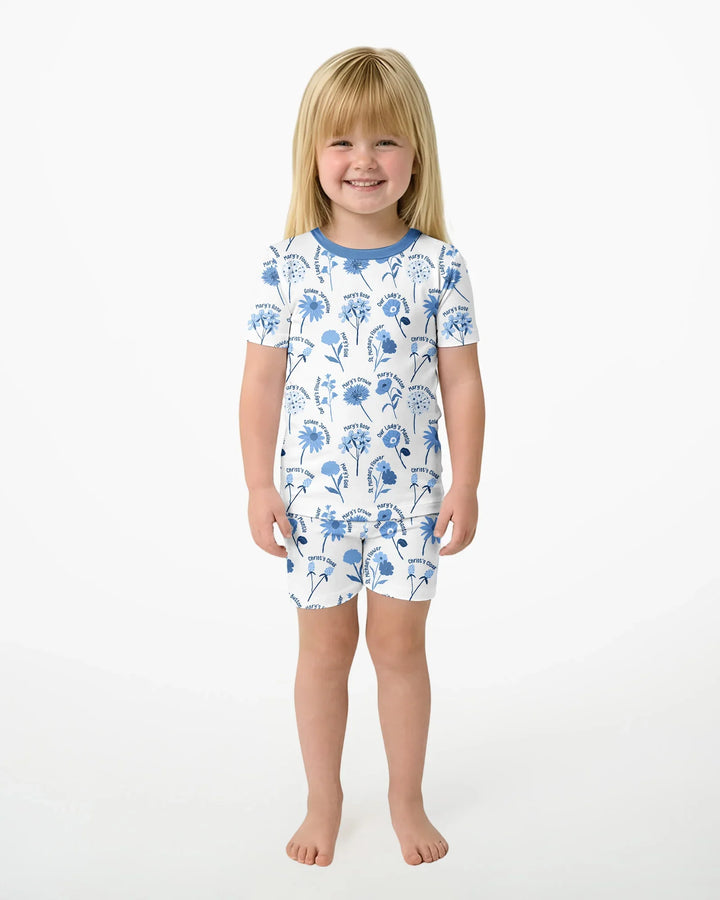 Mary's Garden Bamboo Two Piece Short Sleeve Shorts Pajama Set