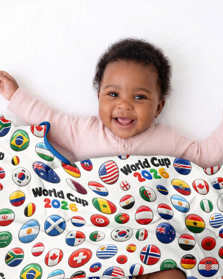 Soccer Cup All Country Balls Bamboo Blanket