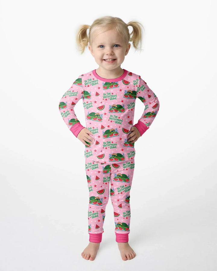 Zweiteiliges Langarm-Pyjama-Set mit Sommerfrüchten