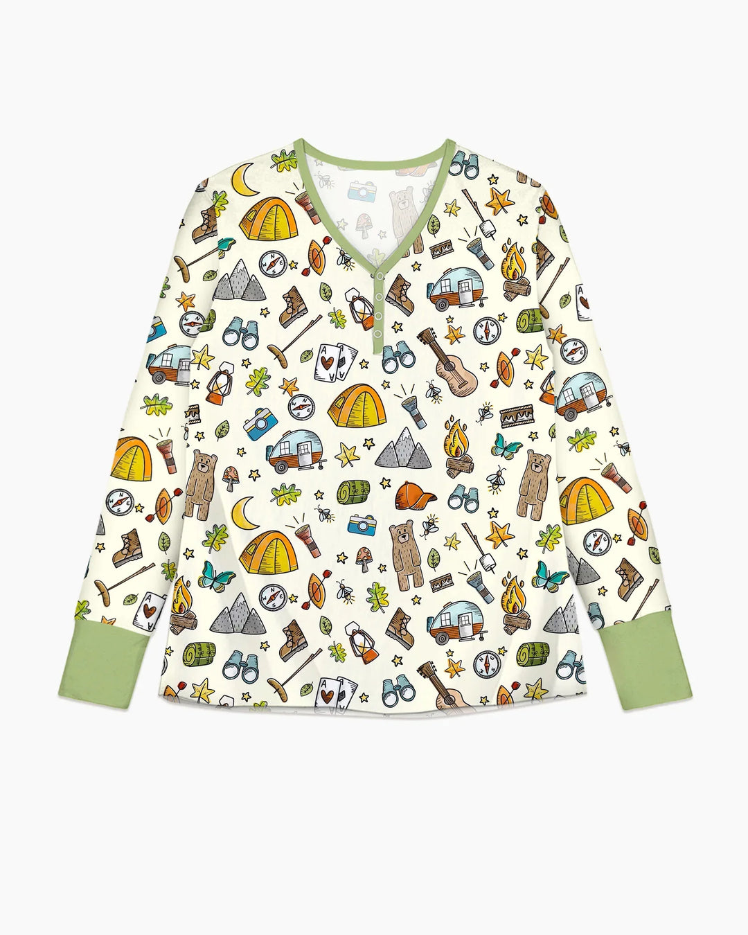 Pijama de bambú a juego para mujer de la familia Love Camping