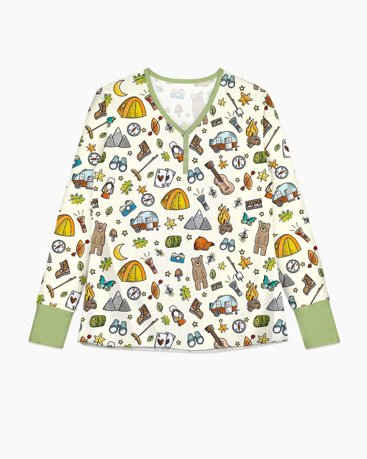 Pijama de bambú a juego para mujer de la familia Love Camping