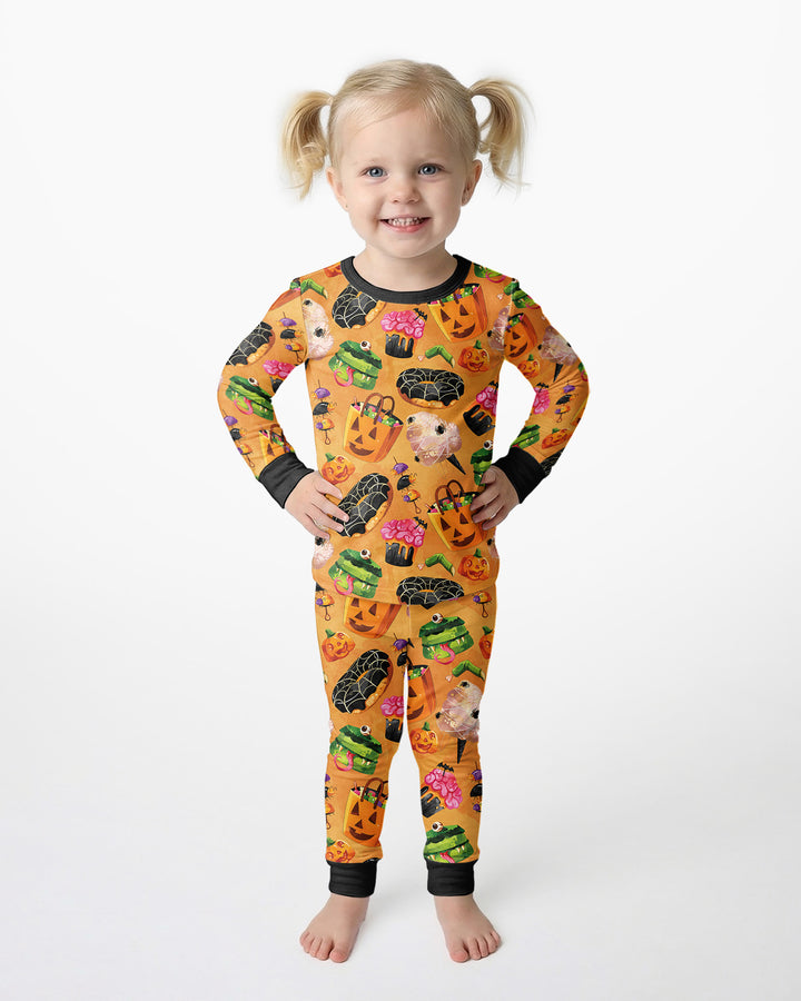 Spooky Snack Shack Bamboo Two Piece Long Sleeve Pajama Set