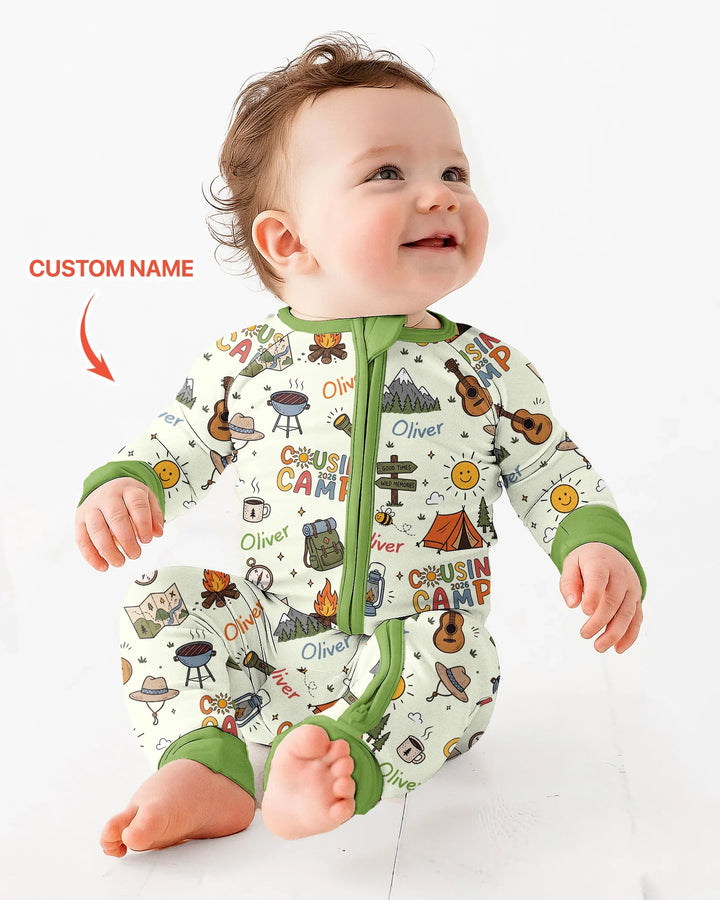 Custom Name Cousin Camp 2026Bamboo Convertible Zippy
