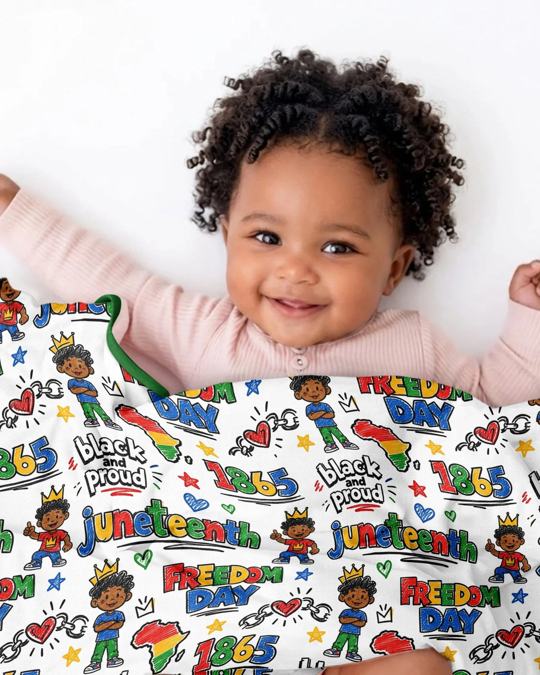 Juneteenth Black and Proud Bamboo Blanket