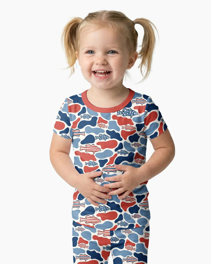 Zweiteiliges, kurzärmliges Pyjama-Set mit Marienkäfern