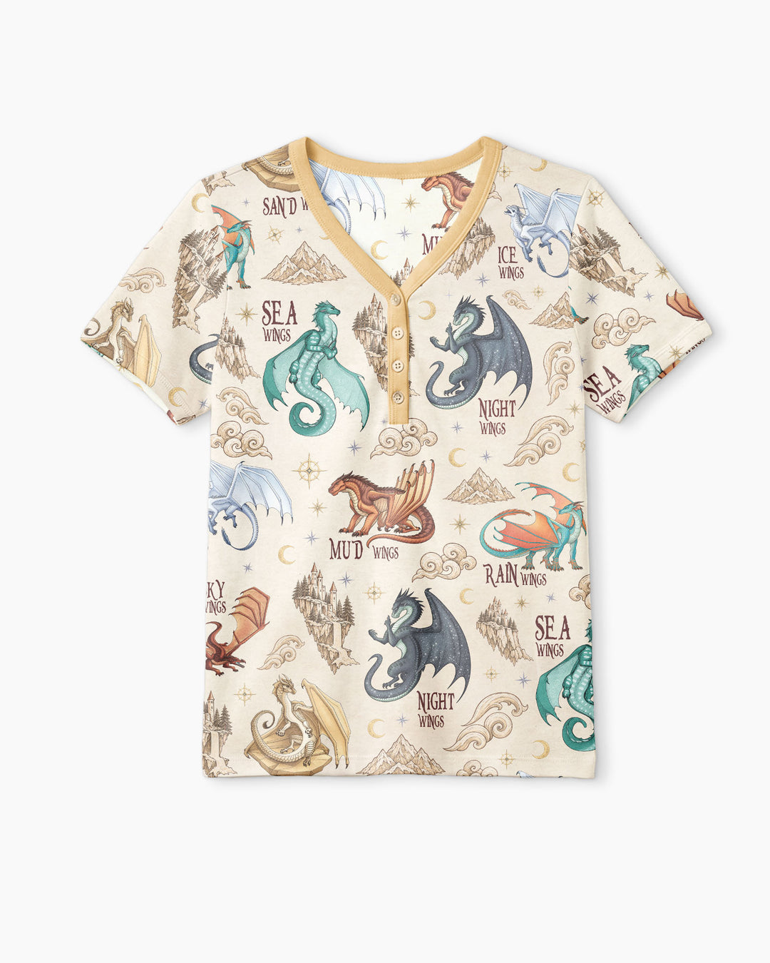 Elemental Dragons Bamboo Women Short Sleeve Short Pajama Set
