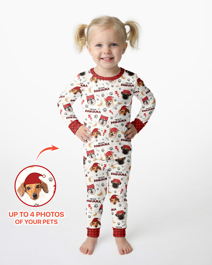 Custom Pet Photo This Is My Pawjama Bamboo Two Piece Long Sleeve Pajama Set