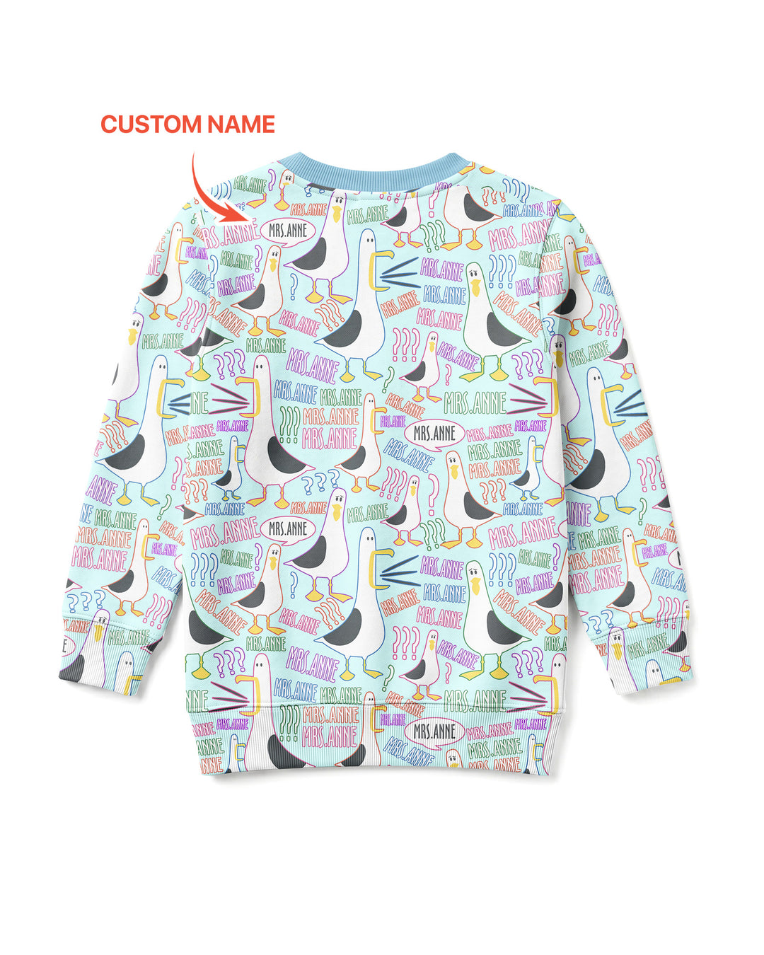Sudadera de cuello redondo de bambú con plantilla personalizada