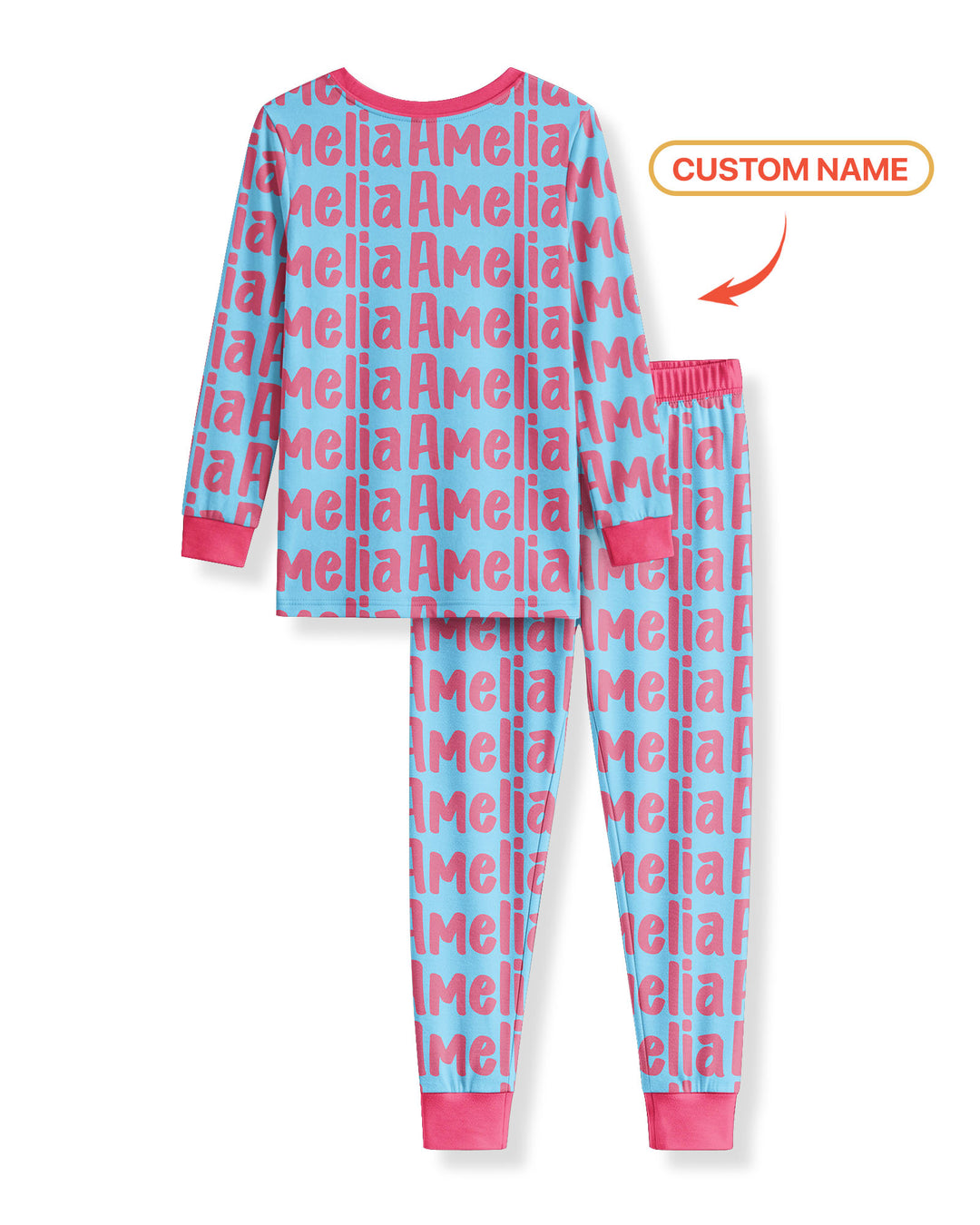 Little Letters Bamboo Two Piece Long Sleeve Pajama Set Bamboo Two Piece Long Sleeve Pajama Set