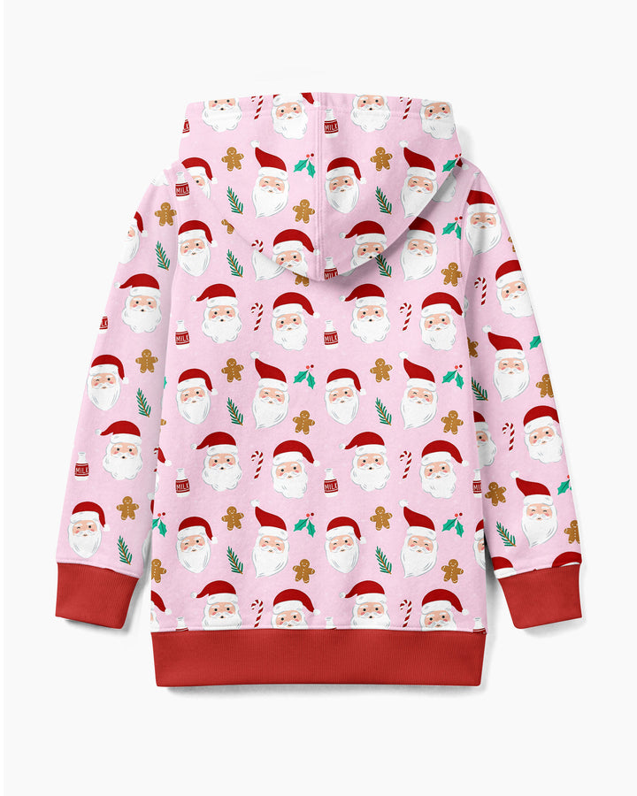 Christmas Sweet Santa Bamboo Zip Hoodie