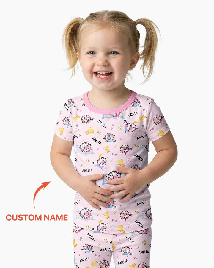 Zweiteiliges, kurzärmliges Pyjama-Set mit Marienkäfern