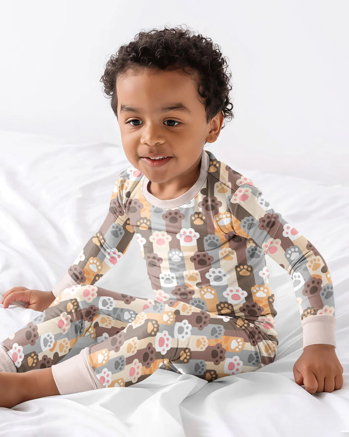 Grabby Paws Bamboo Two Piece Long Sleeve Pajama Set