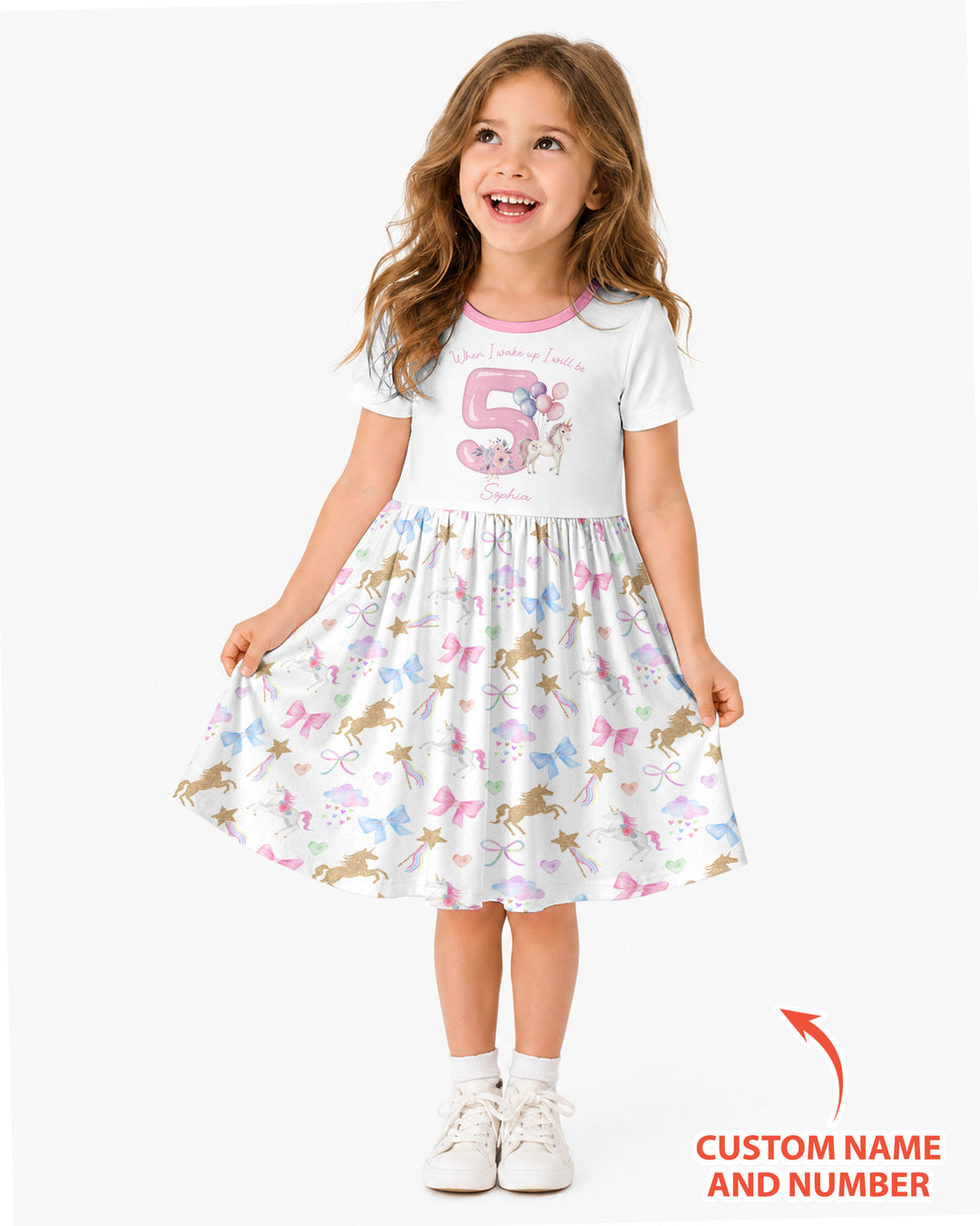 Custom Name When I Wake Up I Will Be Birthday Bamboo Twirl Dress