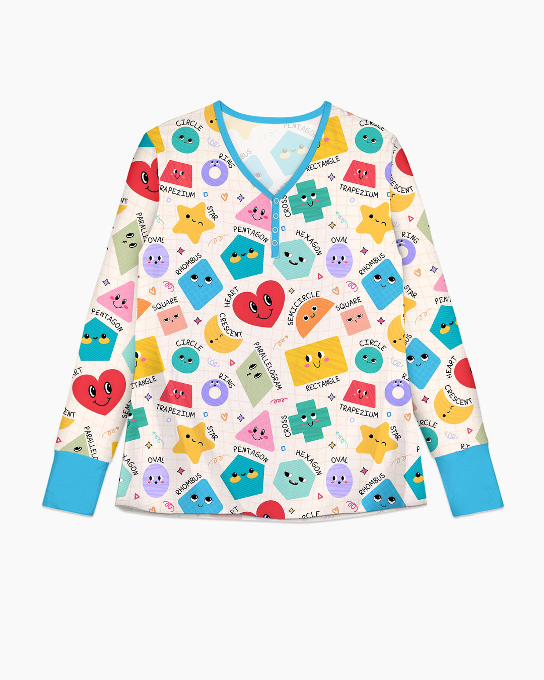 Happy Shape Squad Family Matching Bamboo Women Pajama Set