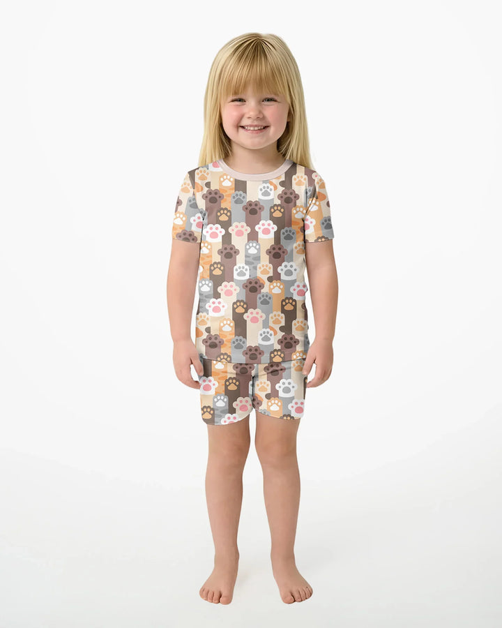 Grabby Paws Bamboo Two Piece Short Sleeve Shorts Pajama Set