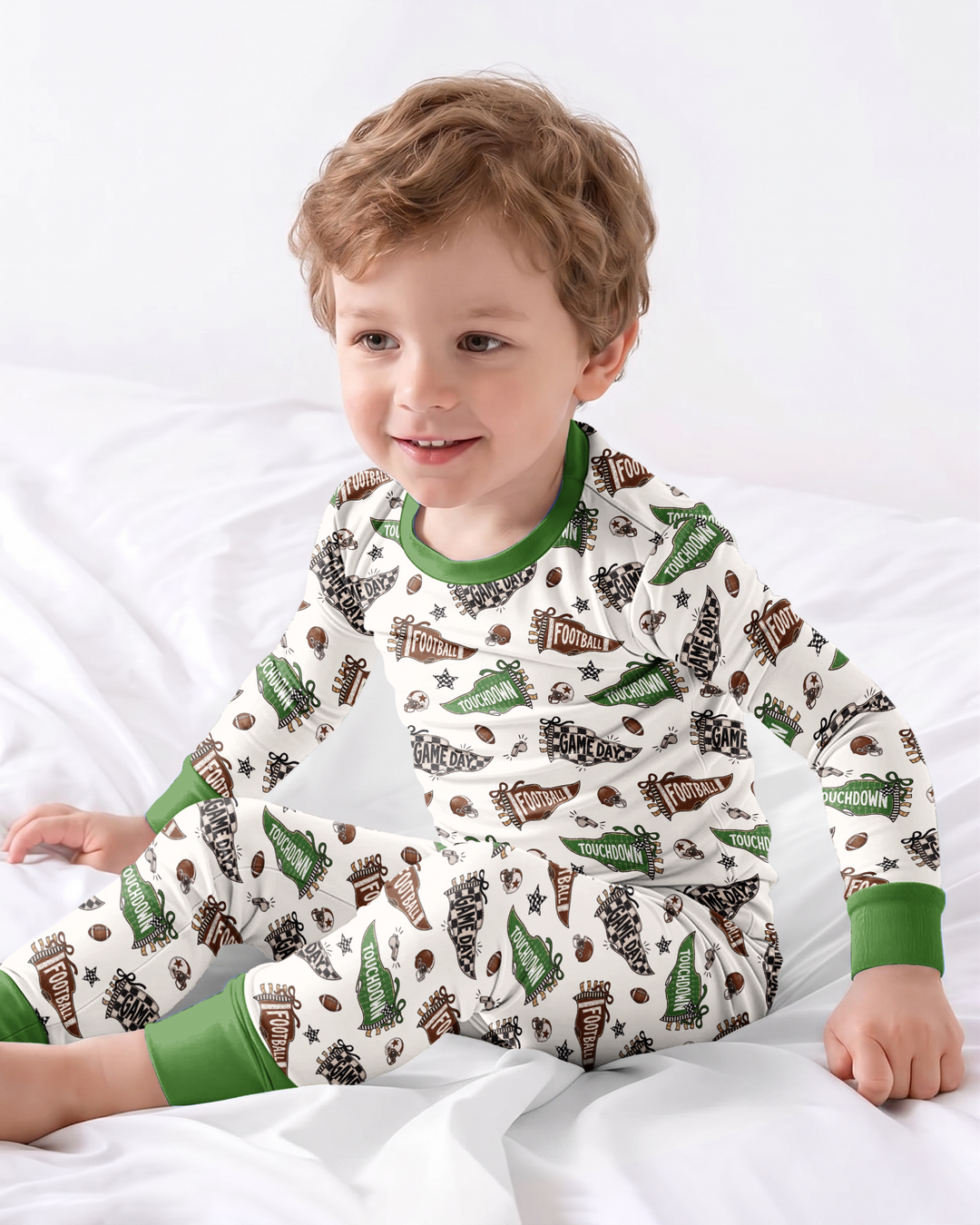 Touchdown Season Bamboo Two Piece Long Sleeve Pajama Set