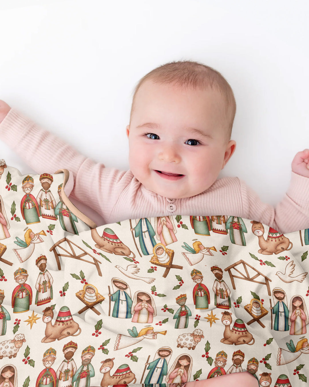 Holy Night Nativity Bamboo Blanket