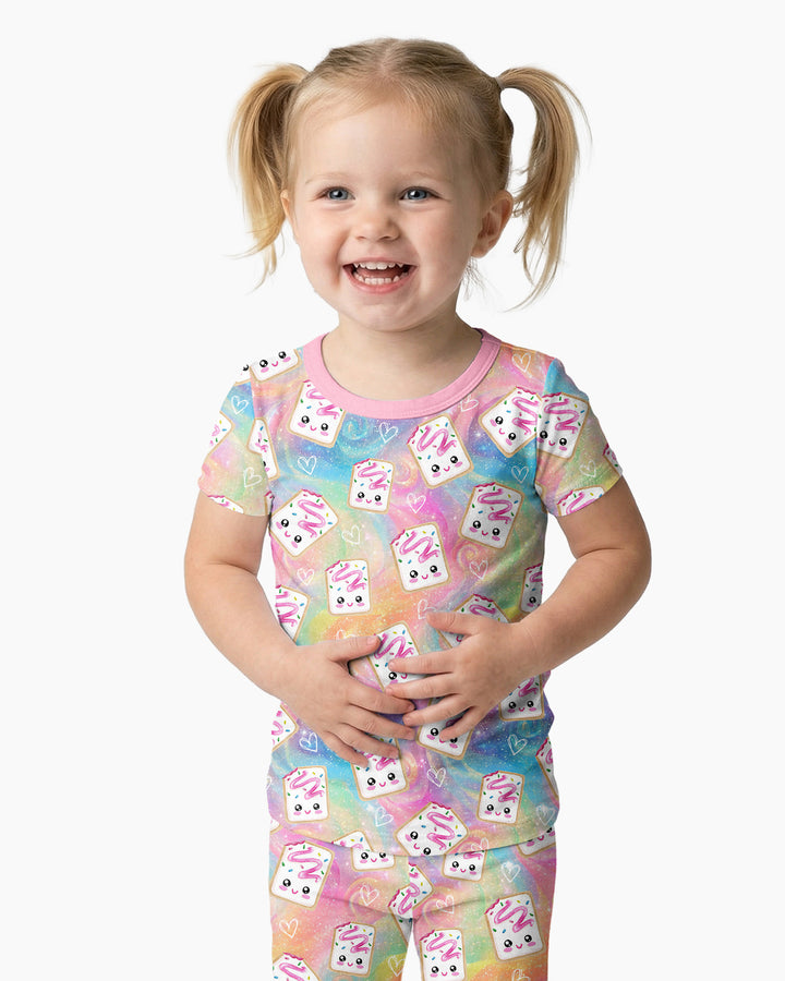 Kawaii Sprinkle Pastry  Bamboo Two Piece Short Sleeve Pajama Set