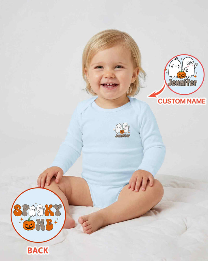 Personalized Spooky One Birthday 1st Birthday Halloween Bamboo Bodysuit