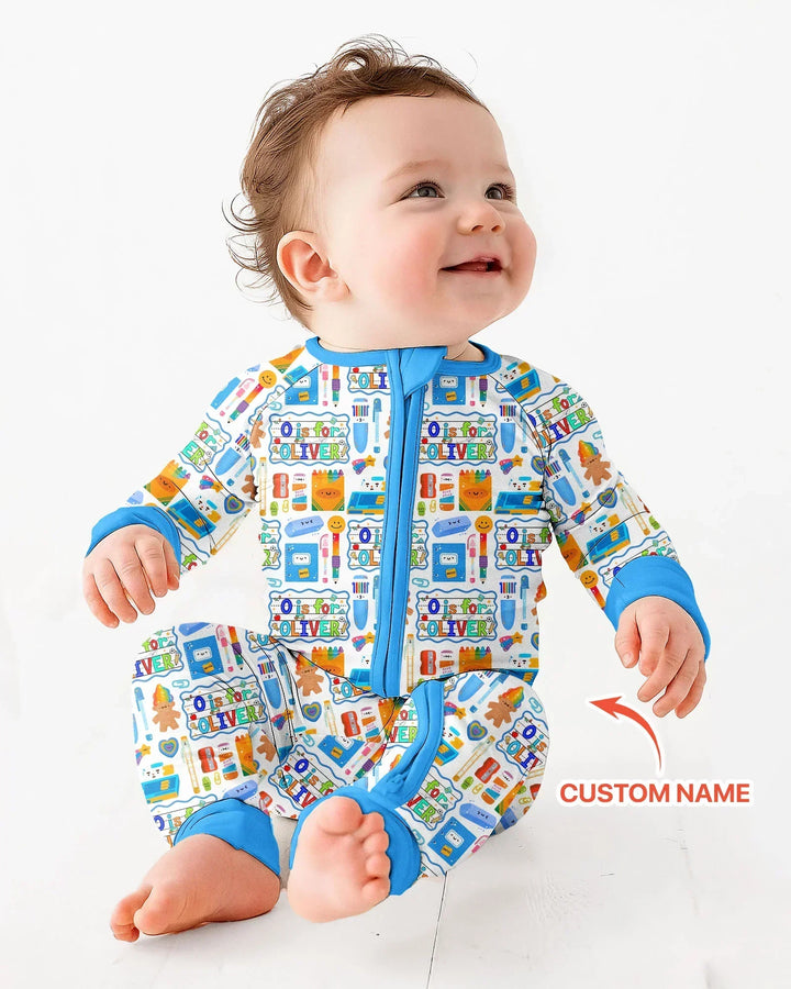 Gerippte Babykleidung mit individuellem Foto - Weich &amp; Skizzenhaft