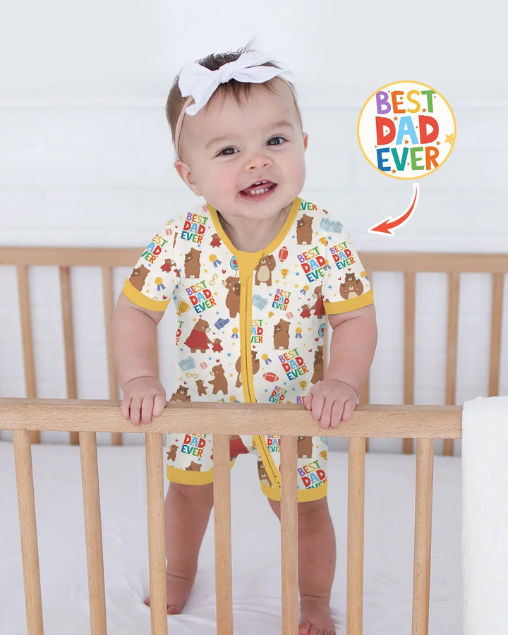 Best Daddy Bear Ever Family Matching Bamboo Shorty Zippy