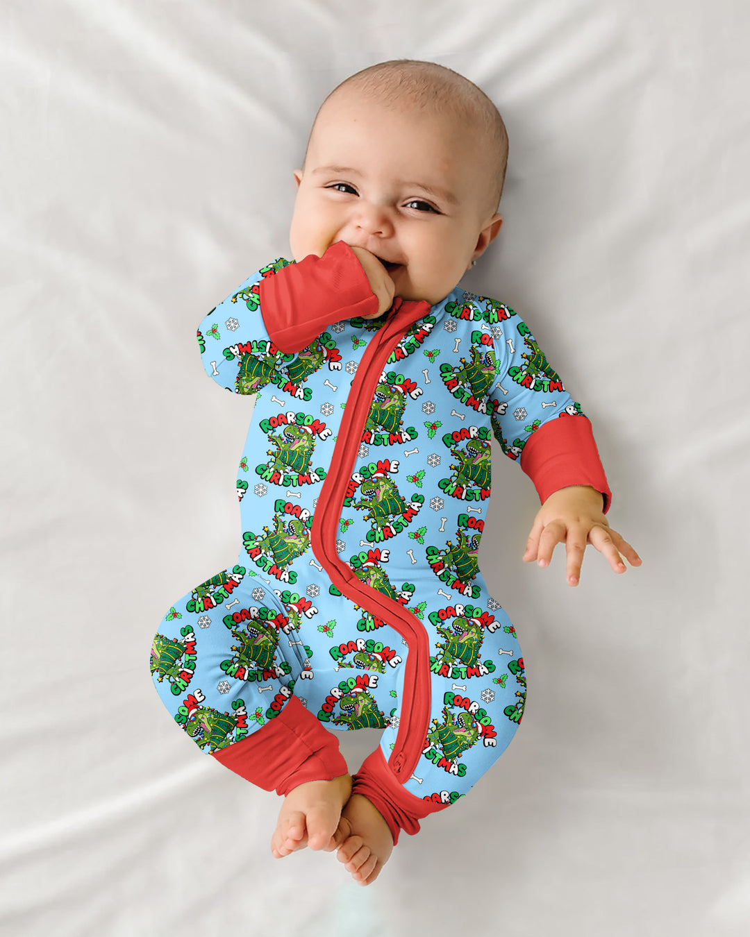 Merry Roarsome Christmas  Bamboo Convertible Zippy