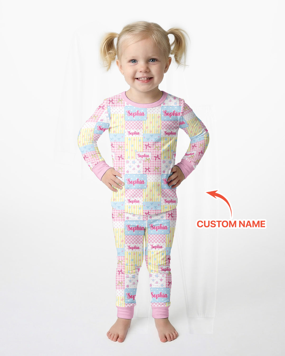 Zweiteiliges Langarm-Pyjama-Set mit Sommerfrüchten