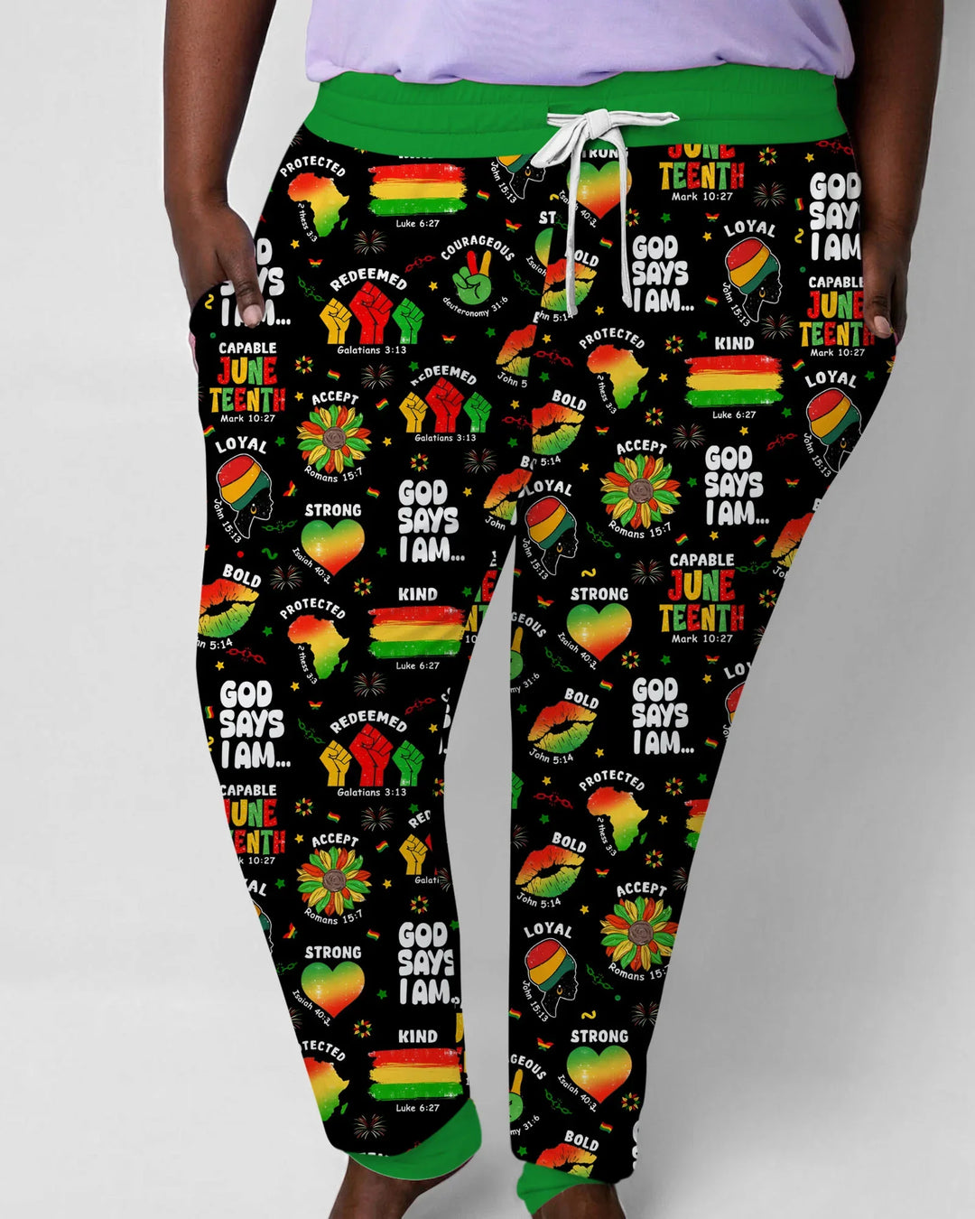God Says I Am Juneteenth Blessings Bamboo Women Pajama Set