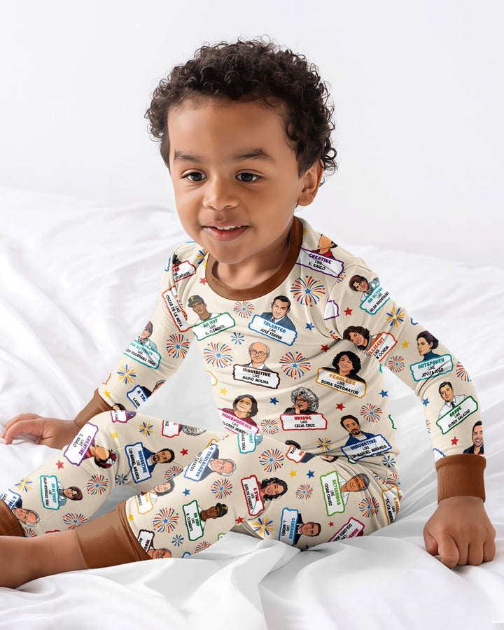 Famous Latin American Hispanic Heritage Bamboo Two Piece Long Sleeve Pajama Set
