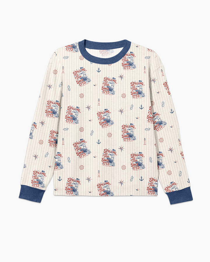 Spilling The Tea Since 1773 Family Matching Bamboo Men's Pajama Set