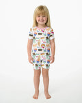 Purrfect Treats Bamboo Two Piece Short Sleeve Shorts Pajama Set