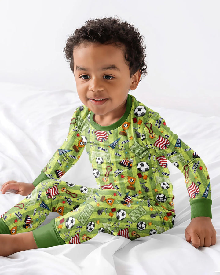 Conjunto de pijama de dos piezas de bambú de manga larga