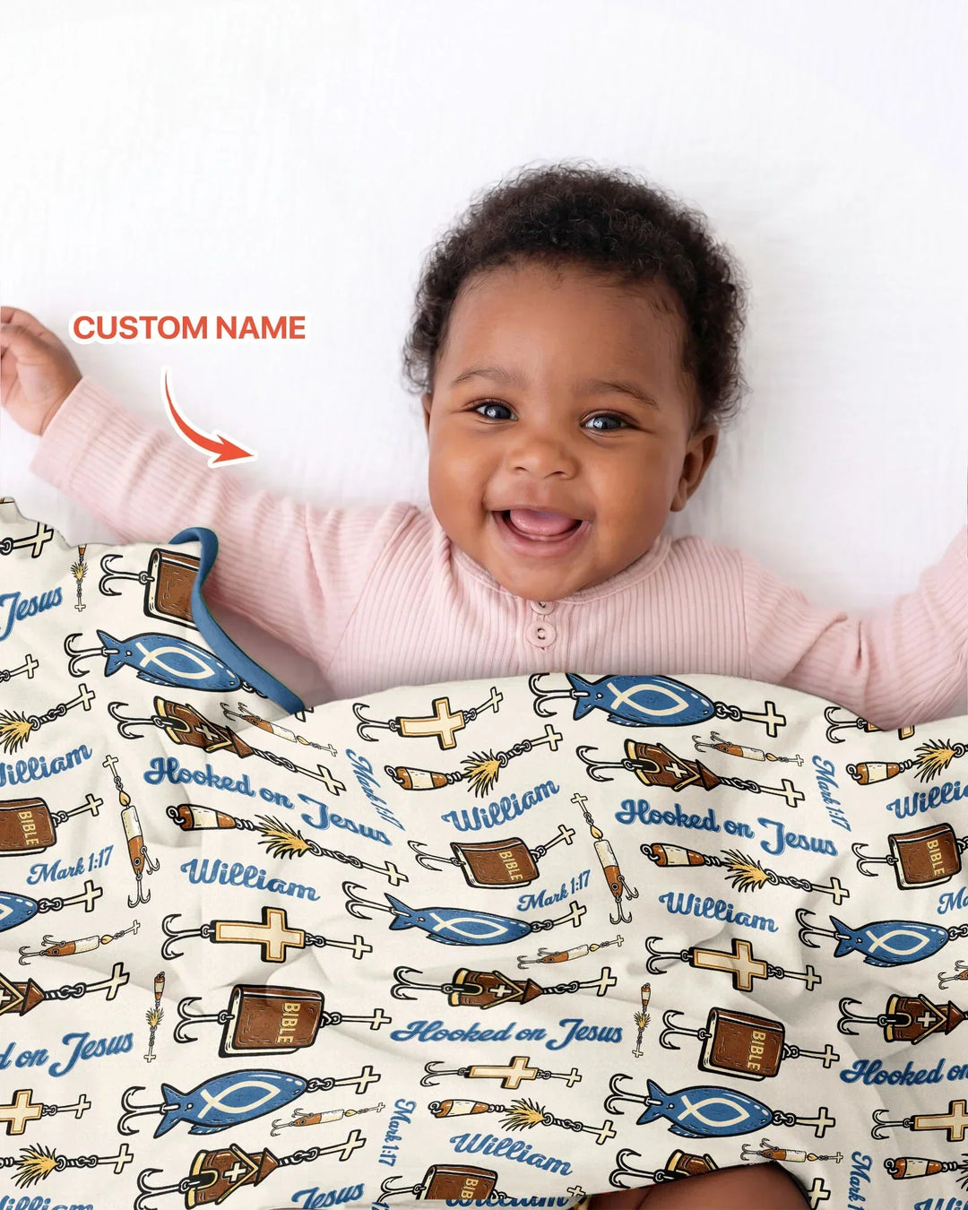 Hooked On Jesus Bamboo Blanket