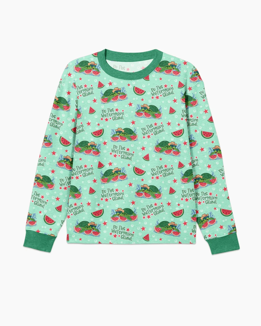 Watermelon Turtle Family Matching Bamboo Men's Pajama Set