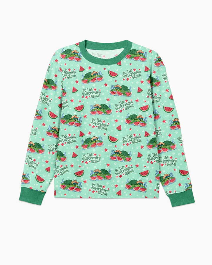 Watermelon Turtle Family Matching Bamboo Men's Pajama Set