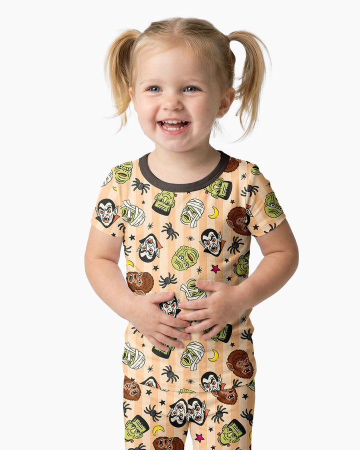 Conjunto de pijama de dos piezas de manga corta de bambú