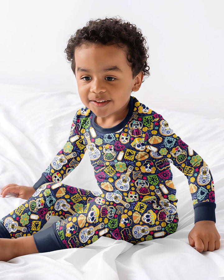 Cookie De Los Muertos Bamboo Two Piece Long Sleeve Pajama Set